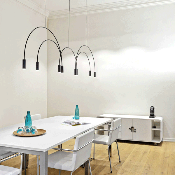 Estiluz Volta Pendant Black 2 Light Sources