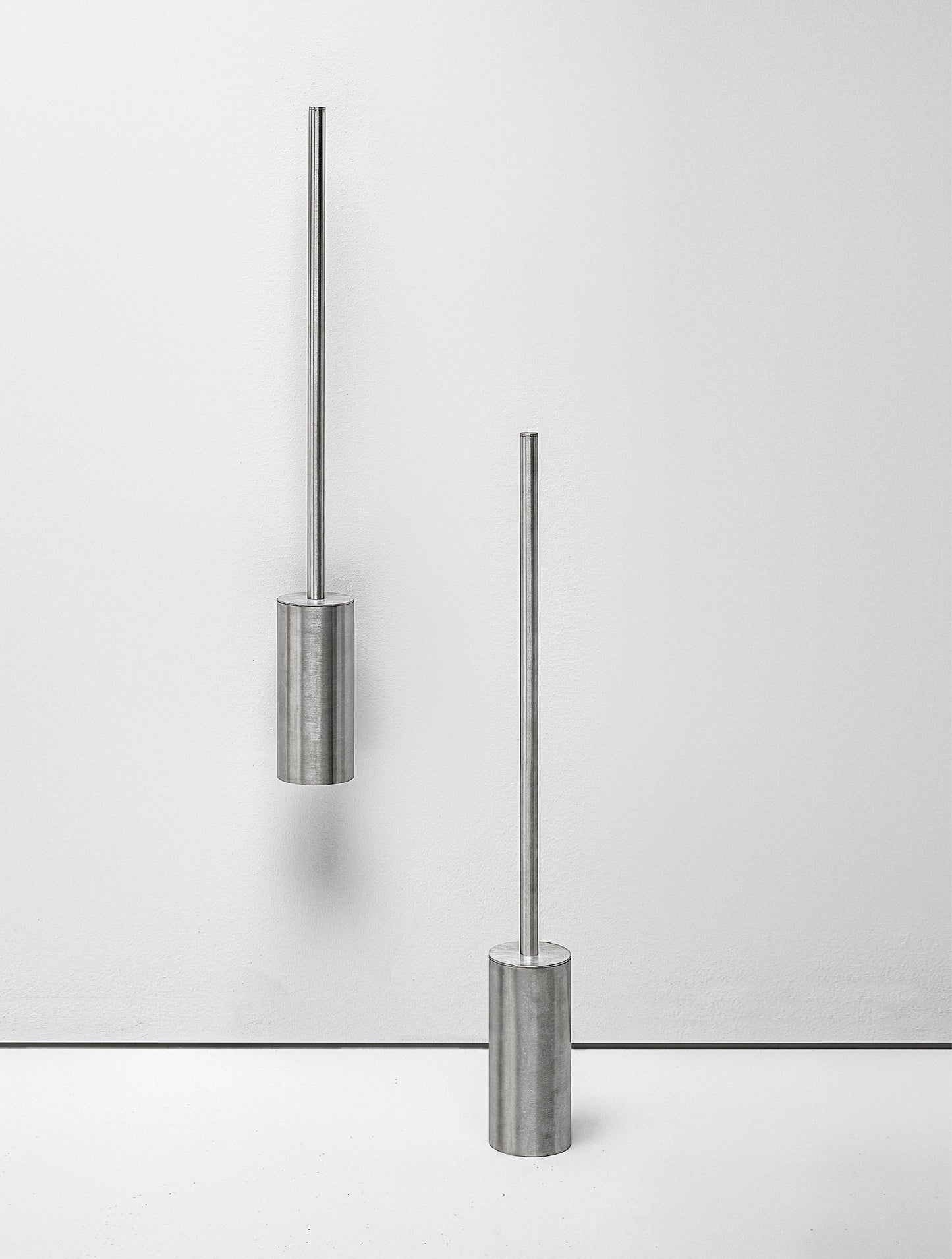 CILINDRO - Standing stainless steel towel rack by Falper