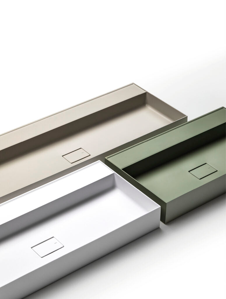 QUATTRO.ZERO D7H - Rectangular washbasin by Falper