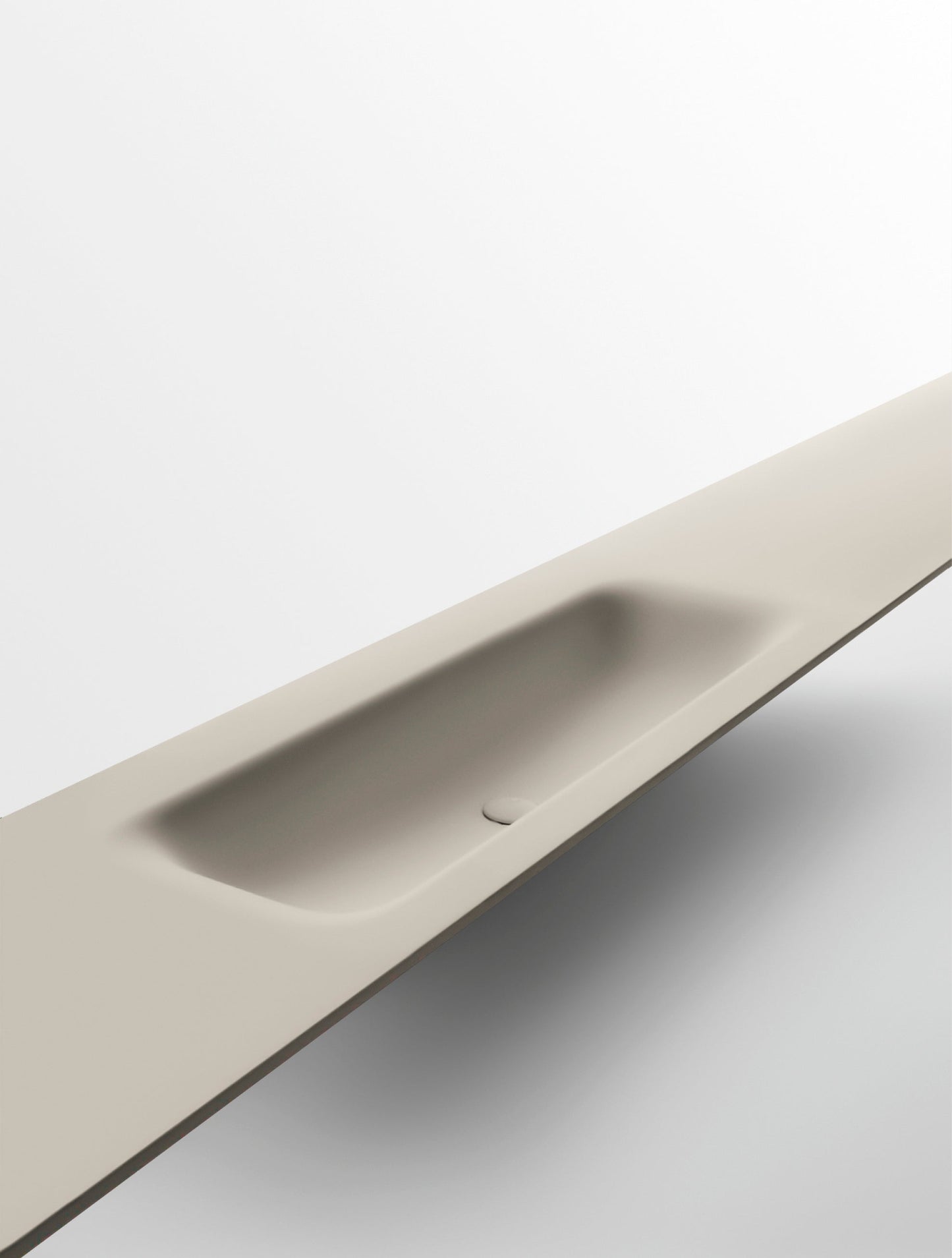 EXTREME FLAT - Washbasin with integrated countertop by Falper