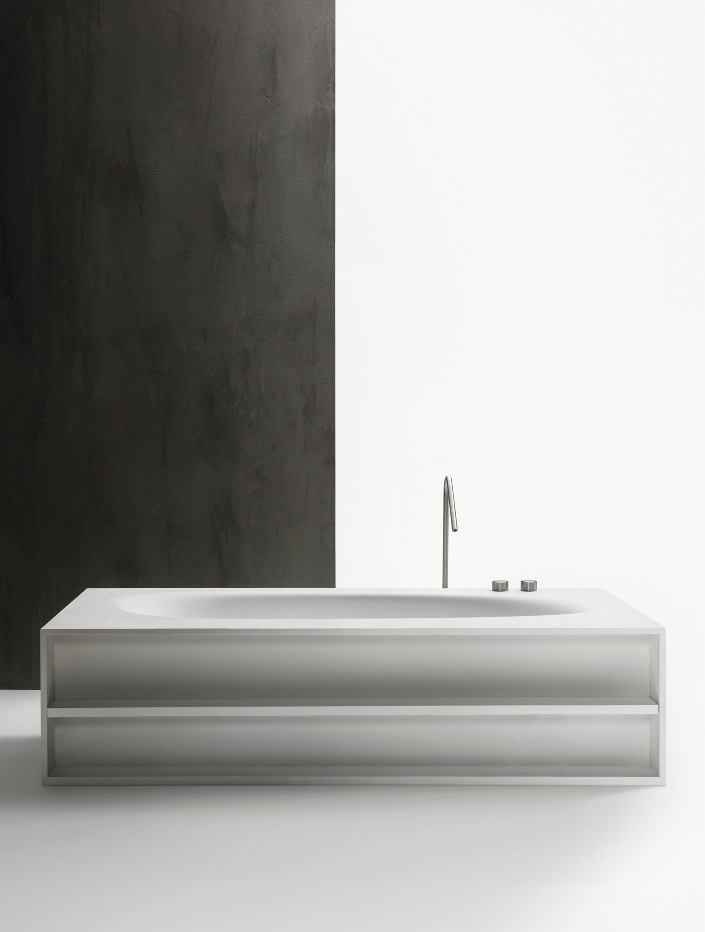 VASCAMISURA - Bathtub with wooden compartment by Falper