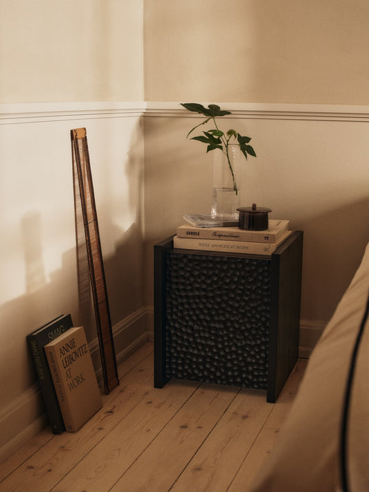 Scarni side table dark stained ash
