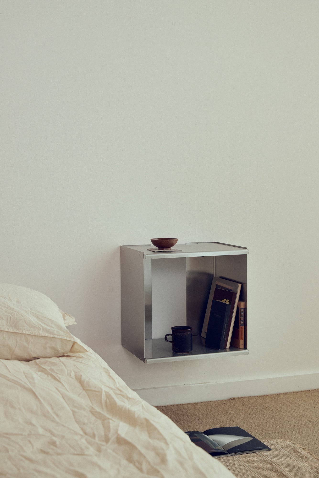 Taper Cube Box shelf, 34 x 35 cm, stainless steel