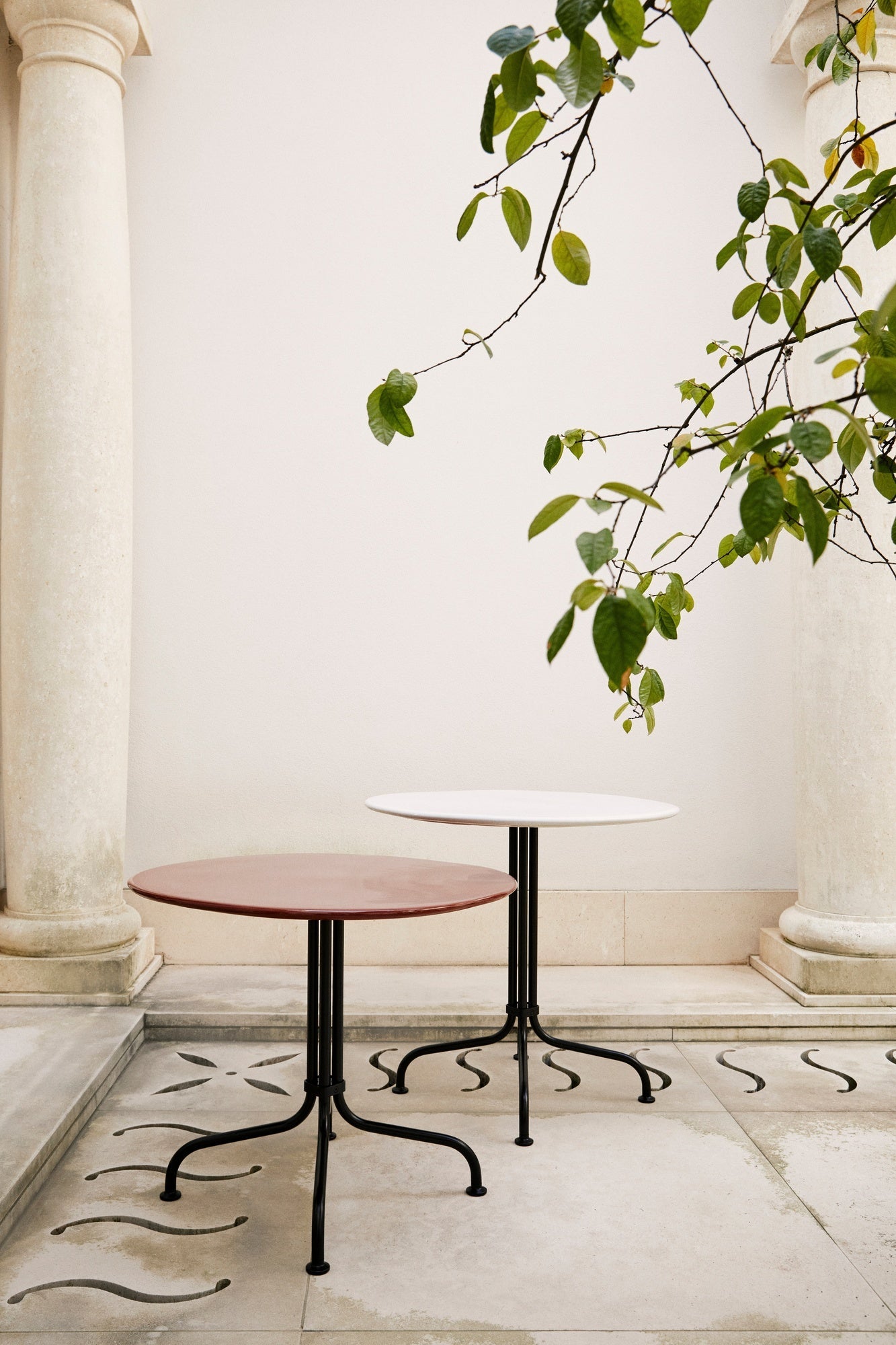 Carmel Bistro dining table, 75 x 75 cm, black - clam white