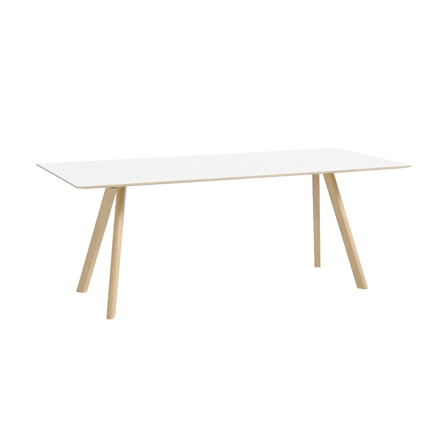 CPH30 2.0 table, 200 x 90 cm, lacquered oak - white laminate