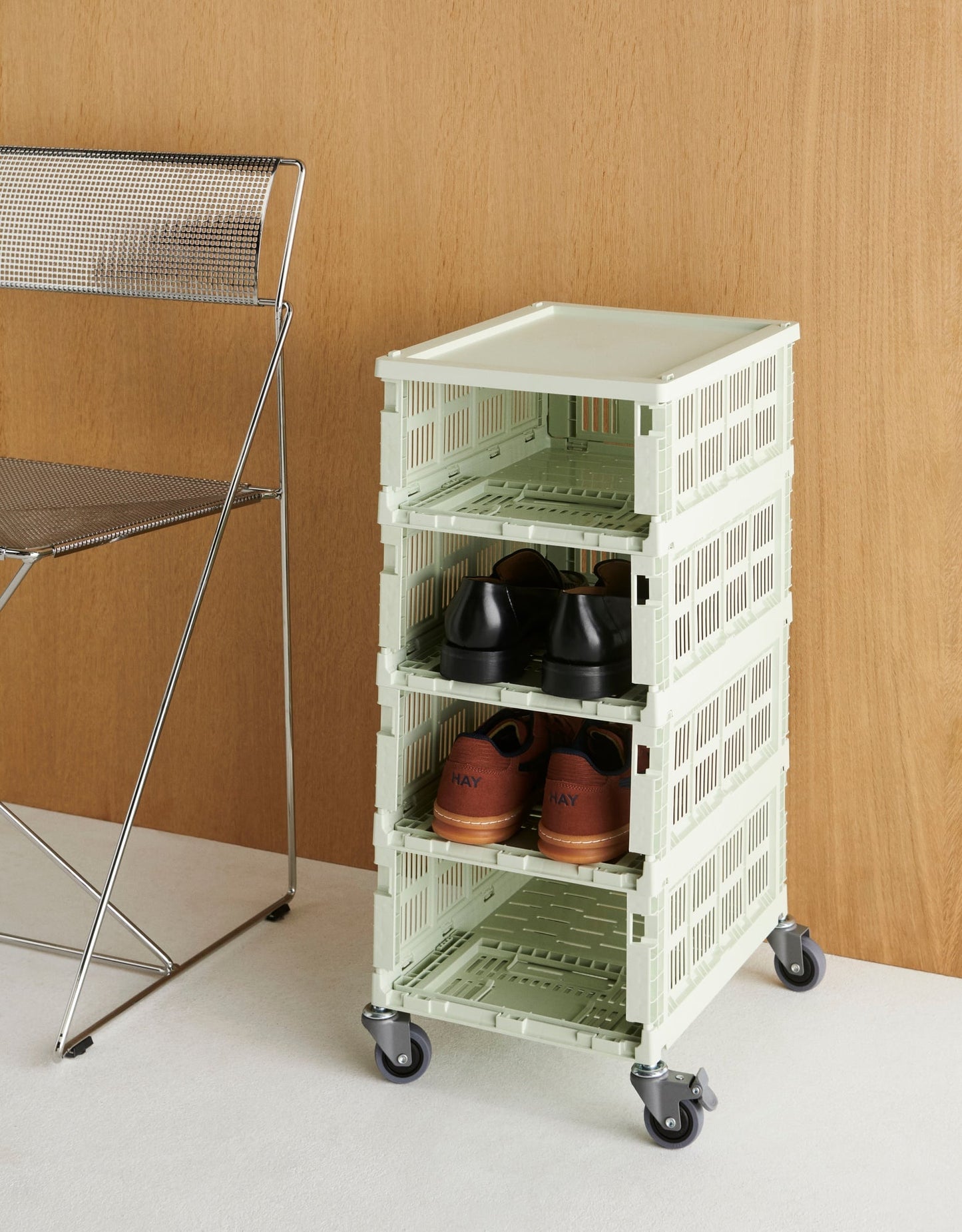 Colour Crate, M, recycled plastic, mint