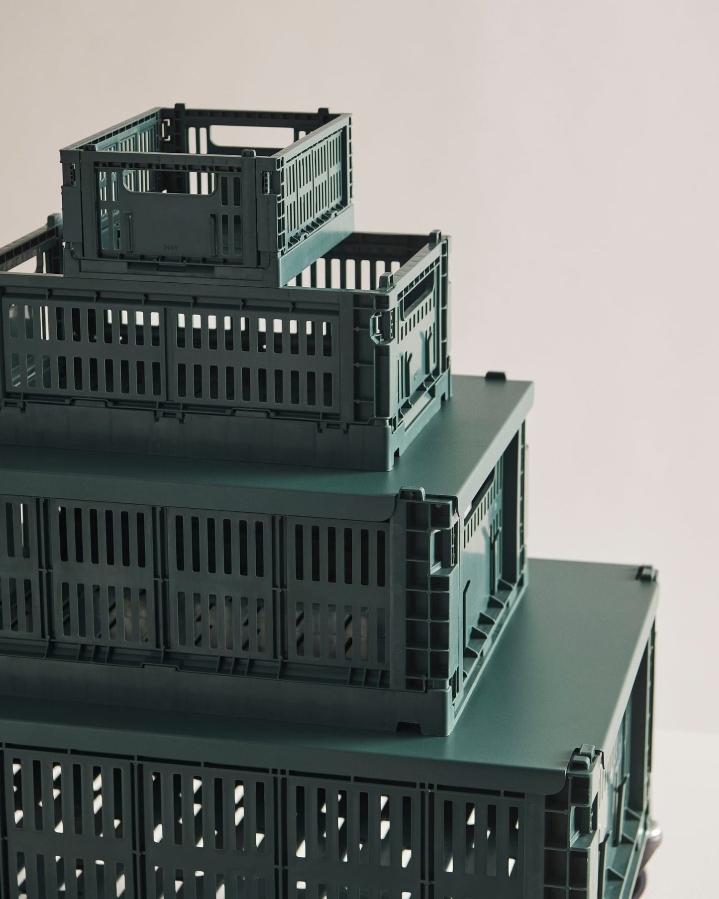 Colour Crate, L, recycled plastic, dark green