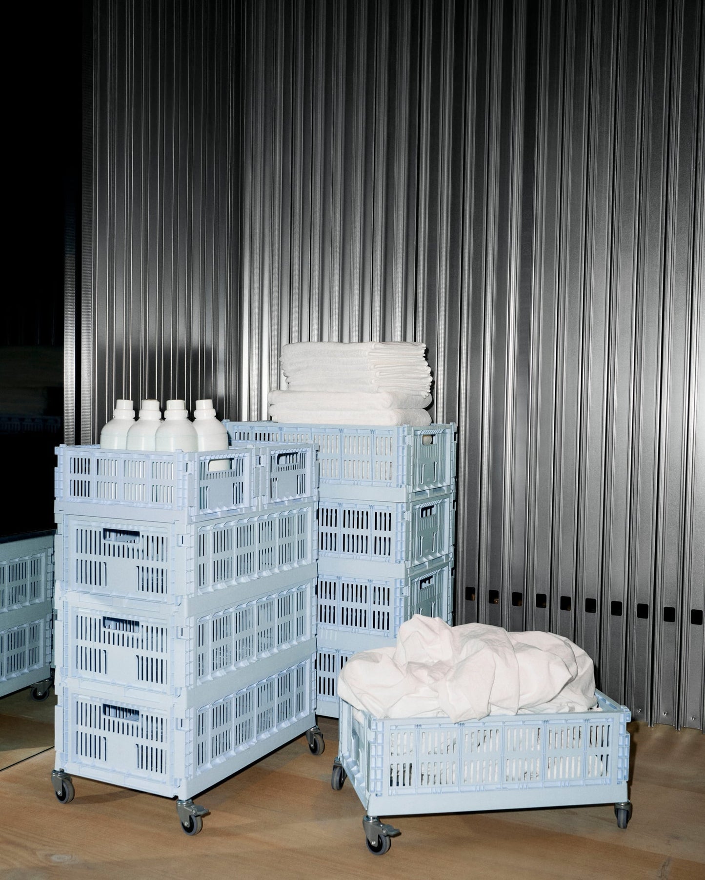 Colour Crate, M, recycled plastic, soft blue