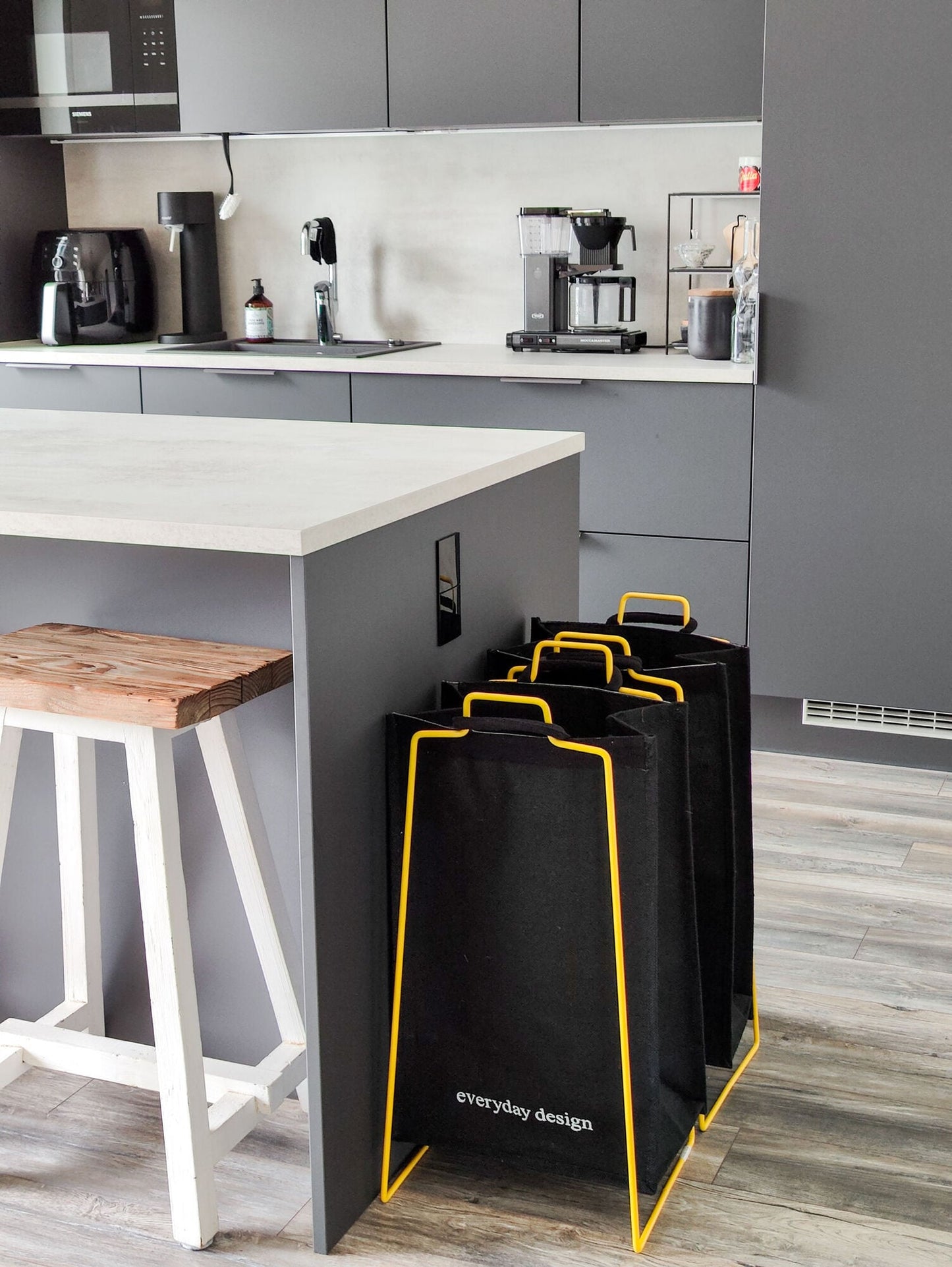 Turku XL recycling holder, yellow