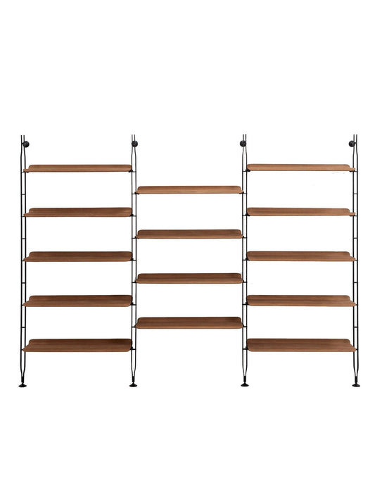 Adam Wood Shelf (3 Column) by Kartell #DARK WOOD/BLACK