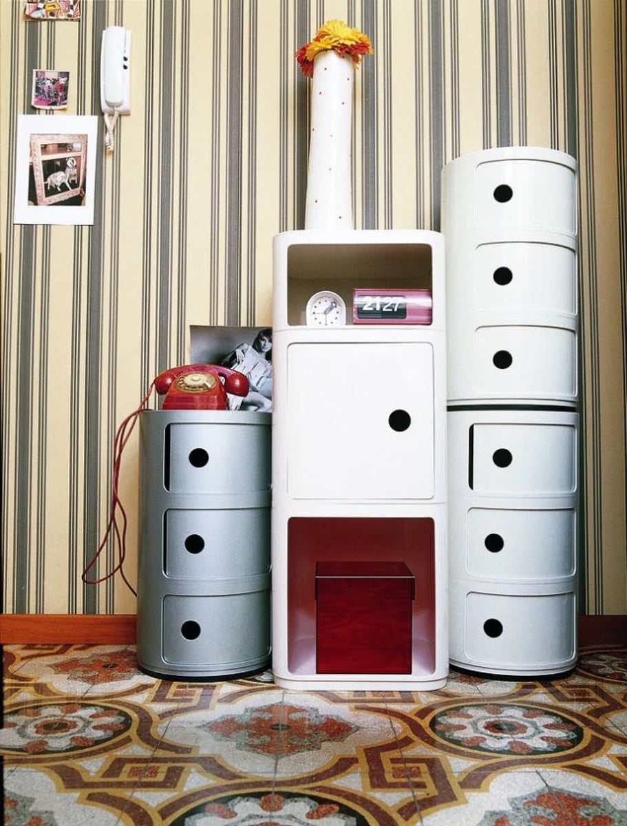 Componibili storage unit, 3 modules, silver