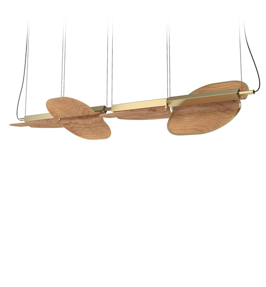 OMMA S2X2 - LED swivel wood veneer pendant lamp