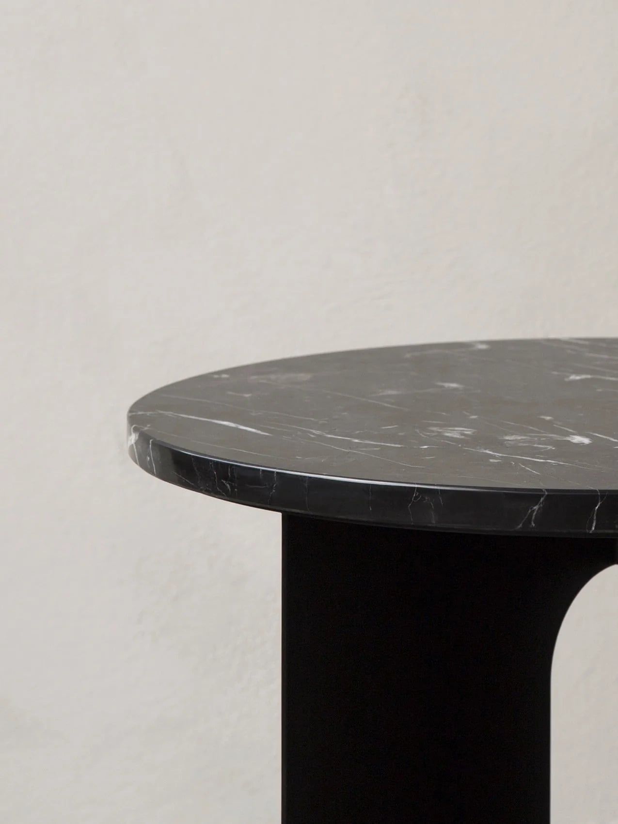 Marble top for Androgyne table, 65 cm, black