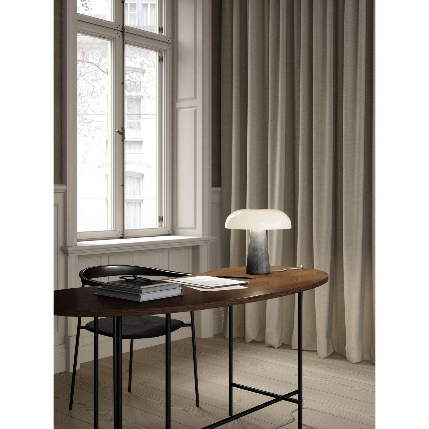 Design For The People Glossy Table Lamp Gray