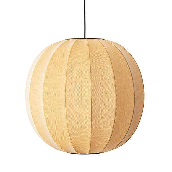 Knit-Wit Round Pendant Lamp Light Ø60 by Made By Hand #Yellow
