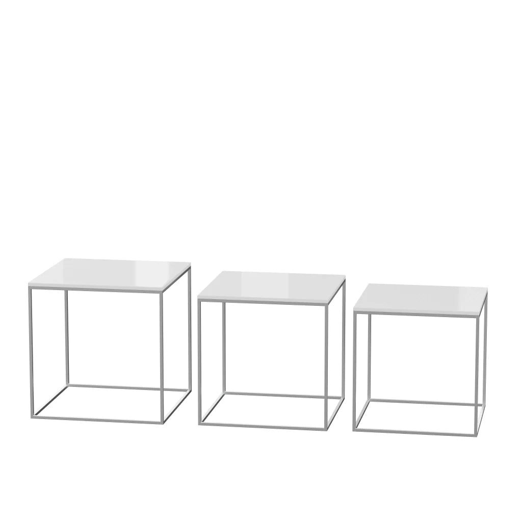 PK71™ - PK71, Nest of 3 Side Tables, 28 x 28 cm by Fritz Hansen
