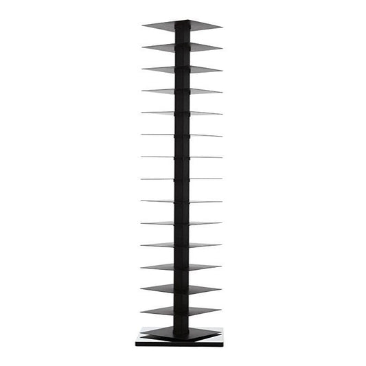 Ptolomeo x4 - Open swivel stainless steel bookcase