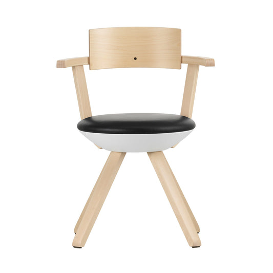 Artek Rival Chair — birch/black premium leather