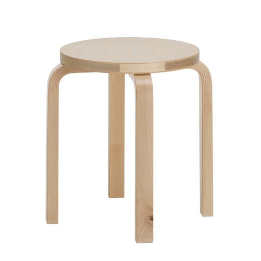 STOOL E60 - 4 legs - Stackable wooden stool