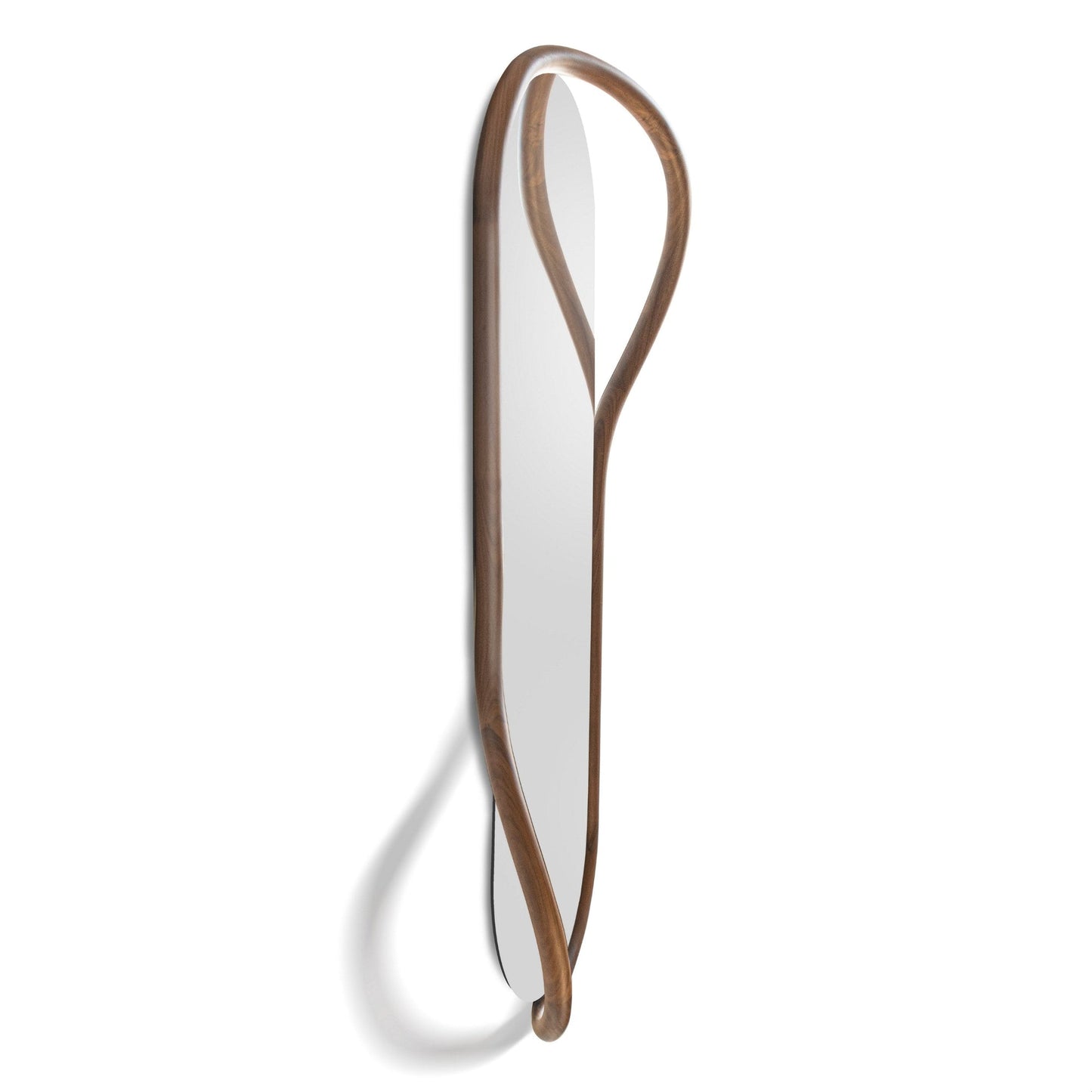 UNUT - Oval framed walnut mirror