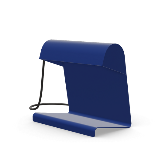 Lampe De Bureau small table lamp made of sheet steel by Vitra #Prouvé Bleu Marcoule
