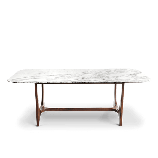 ALBERTO - Rectangular Calacatta Oro marble dining table by Essential Home