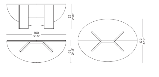 Antella - Oval Console Table