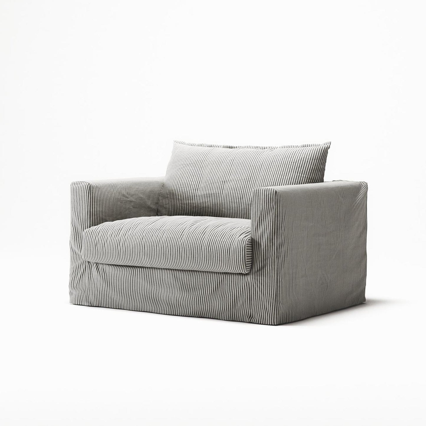 Decotique Le Grand Air Nou Loveseat Armchair Ash Stripe