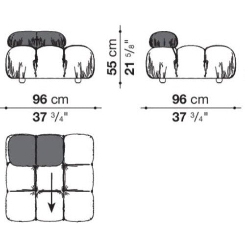 Camaleonda Modular Sectional Tufted Sofa