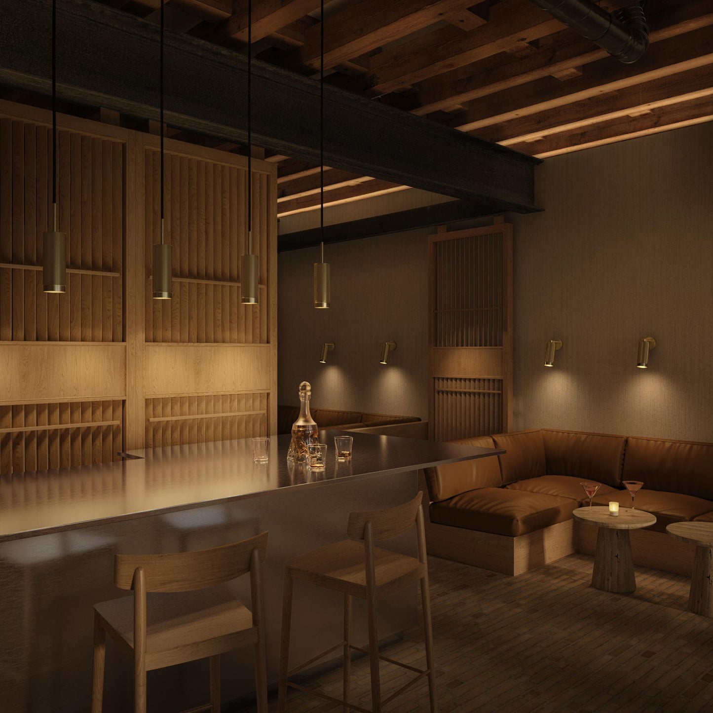 Edgeform Holster Wall Lamp Brass