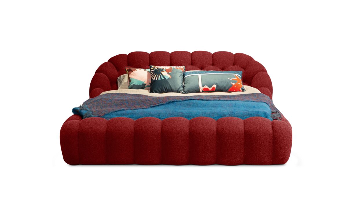 Bubble Bed by Roche Bobois #Tissu Orsetto Flex/Rouge