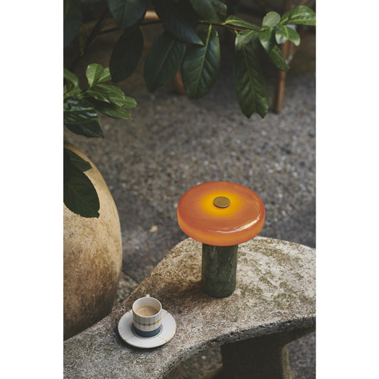 Design By Us Trip No. 2 Portable Lamp Moss Marble/ Amber