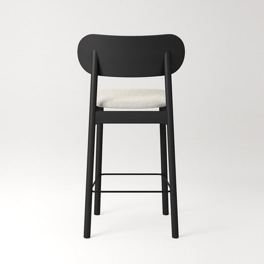 Decotique Elephant Bar Stool Black/White Bouclé