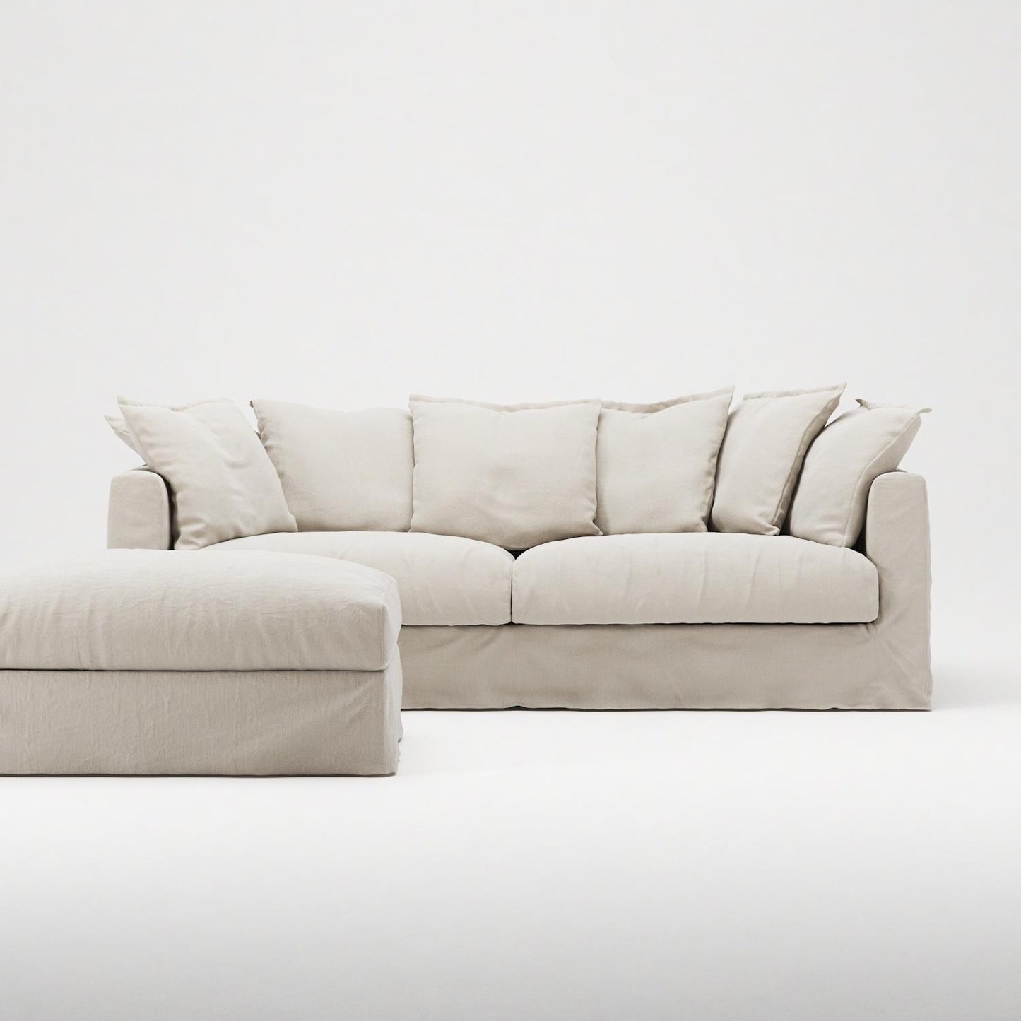 Decotique Le Grand Air Footstool Cream White