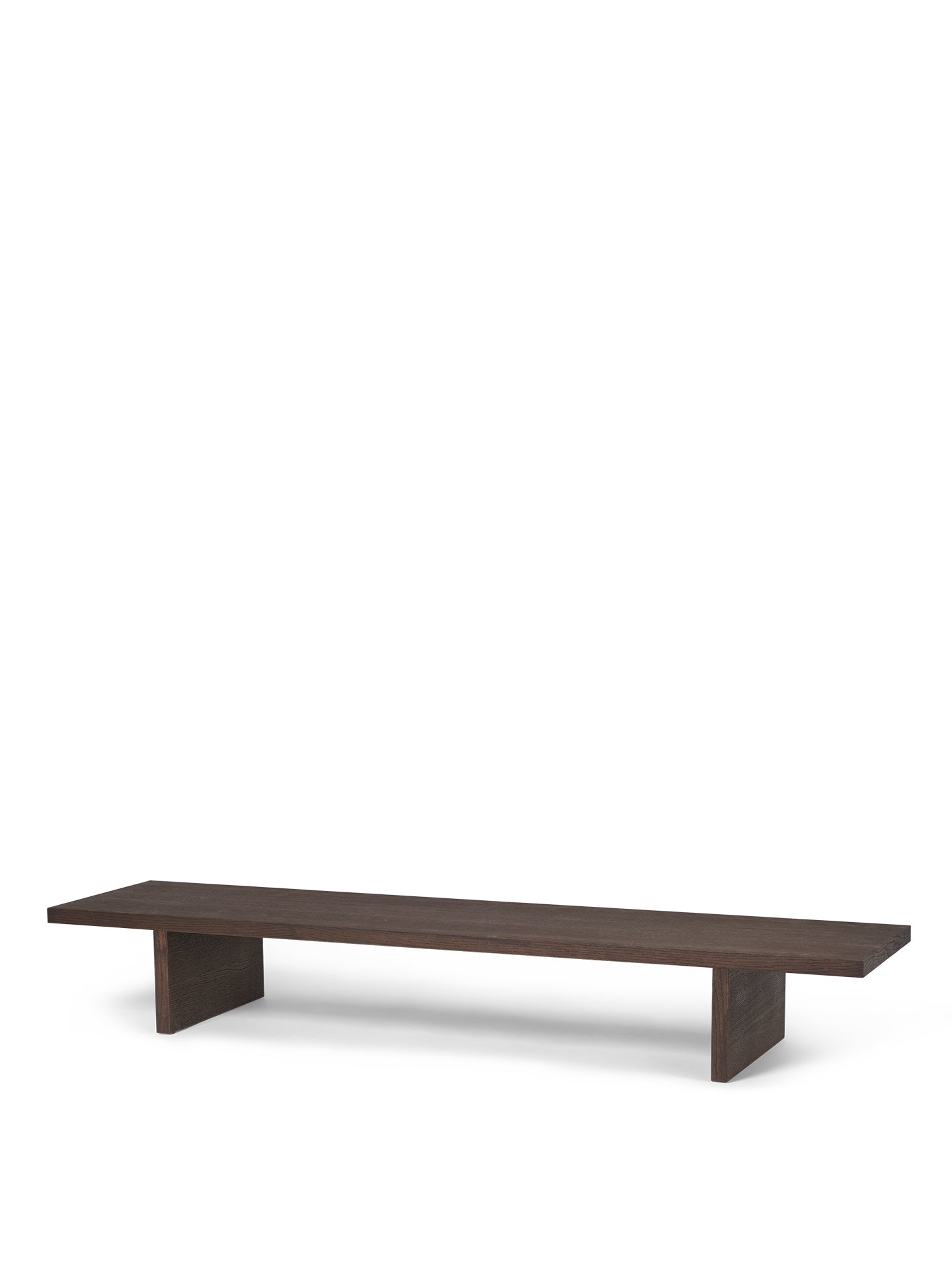 Kona display table, dark stained oak