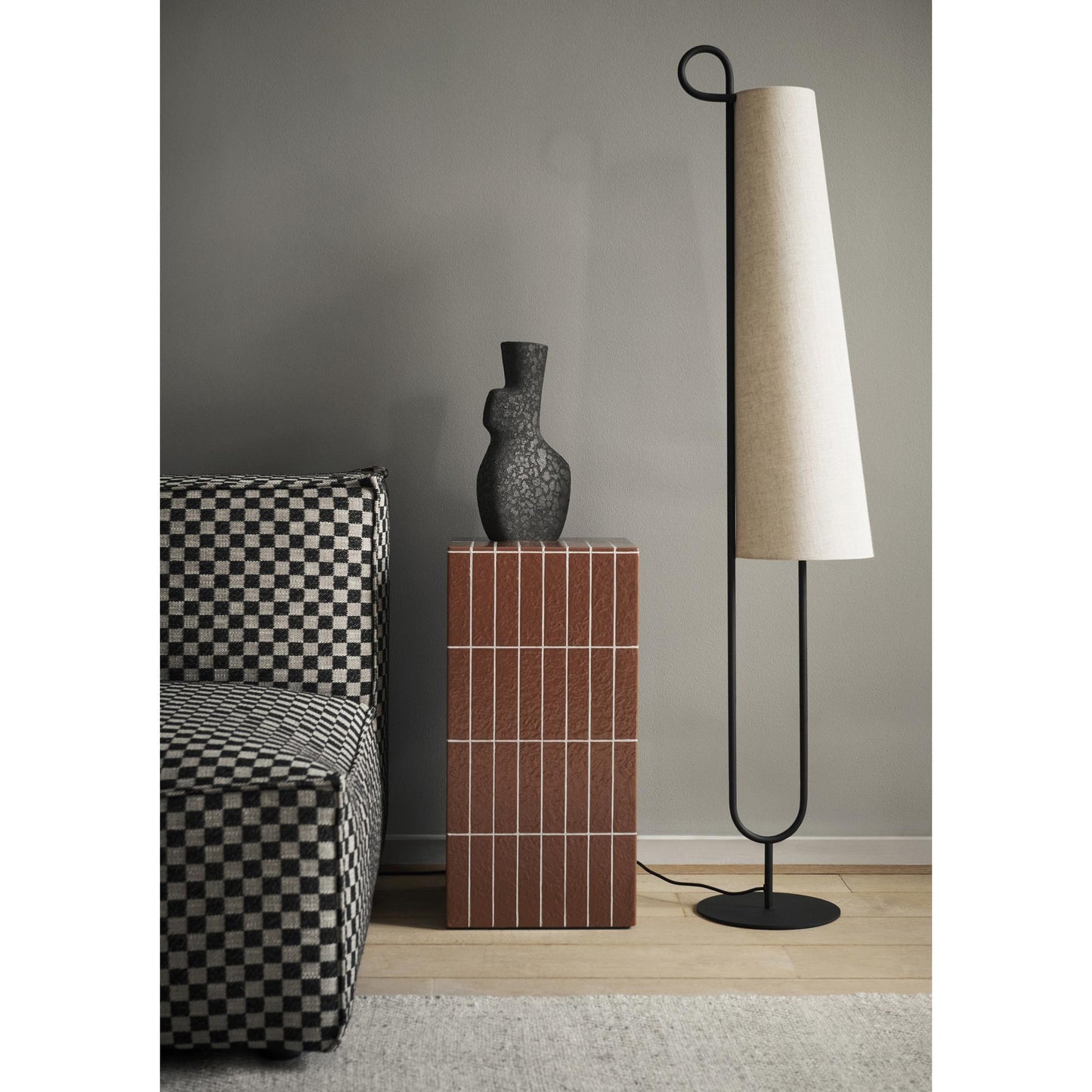 Ferm Living Ancora Floor Lamp Black/ Natural