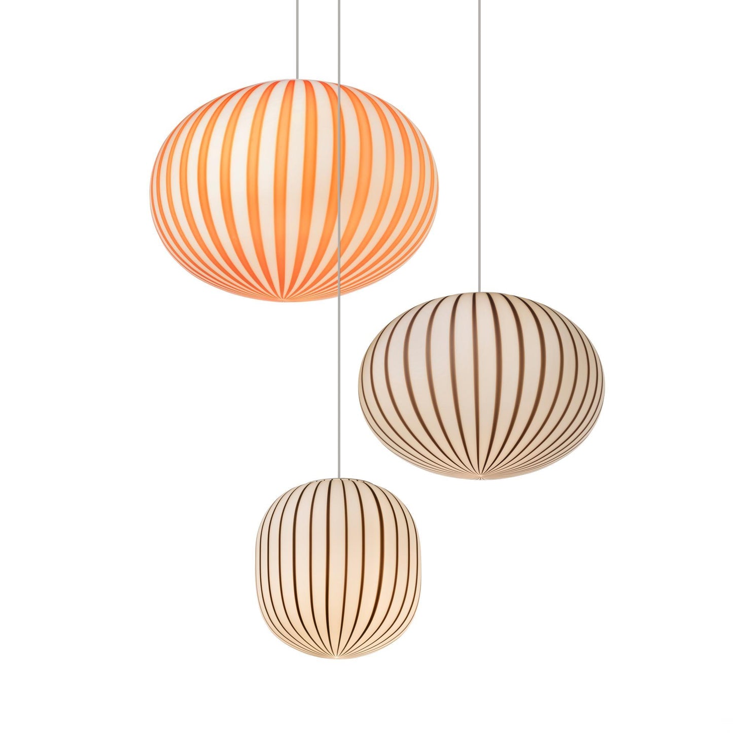 Established & Sons FILIGRANA LIGHT S3 Ellipse Pendant Ø37 Red Canes
