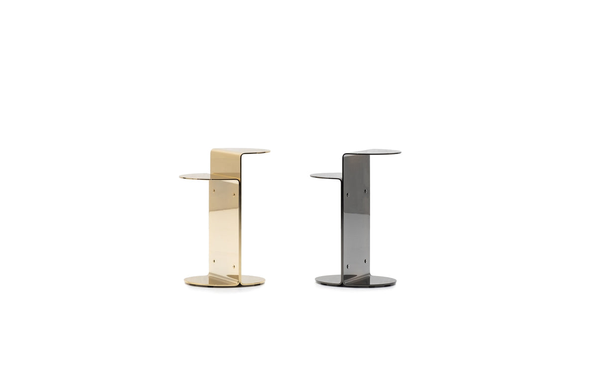 Minotti FLIRT Side Table - Gold & Black-Nickel