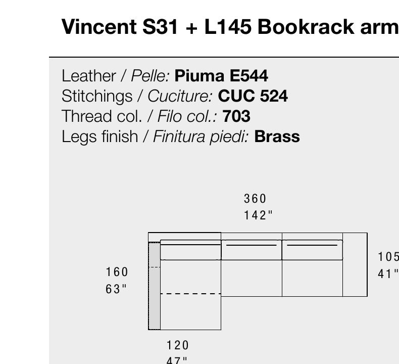 VINCENT S31+L145+DB019 - 사양 및 도면