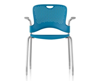 CAPER - Stackable Nylon¢ç chair with armrests by Herman Miller