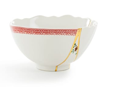 KINTSUGI - Porcelain and golden serving bowl