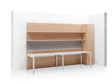 LAYOUT WORKWALL - Wooden office storage unit by Herman Miller