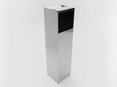 LEVANZO - Floor ashtray with stainless steel and aluminum basket by Danese Milano