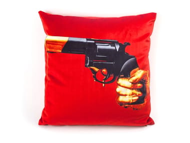 REVOLVER - Square fabric cushion