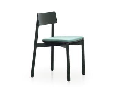 RIB 11 - Stackable chair with integrated cushion by Very Wood