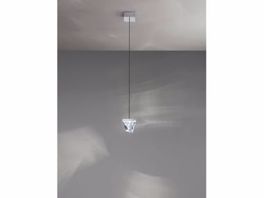 TRIPLA - LED crystal pendant lamp by Fabbian