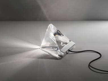 TRIPLA - LED crystal table lamp by Fabbian