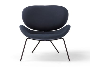 UCHIVA - Upholstered fabric or leather armchair by Amura