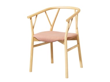 VALERIE - Wooden chair with armrests by Miniforms