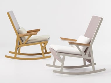 VIEQUES - Rocking fabric garden armchair by Kettal